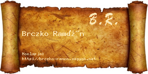 Brczko Ramón névjegykártya